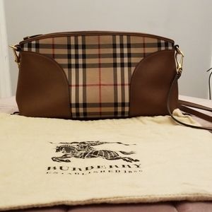 Burberry Brown Check Crossbody Bag